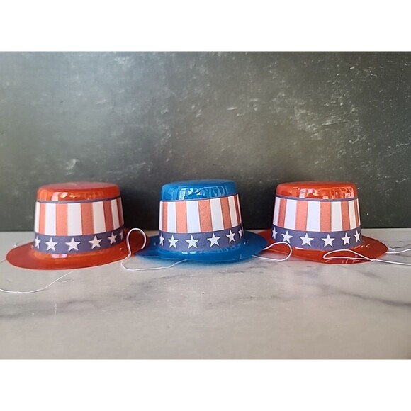 Stars And Stripes Party Plastic Hats - Picture 2 of 10